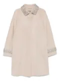 Marina Rinaldi embellished-cuff wool coat - Neutrals