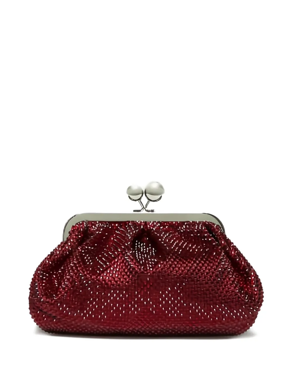 Weekend Max Mara Crystal-embellished Clutch Bag In Red