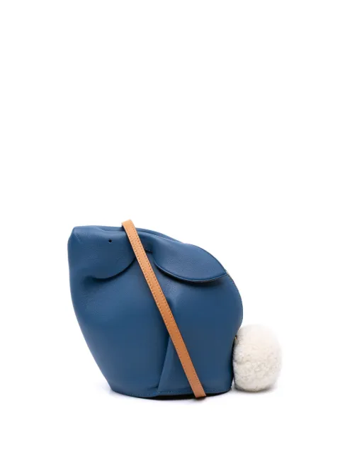 Loewe Pre-Owned 2010-2024 Mini Calfskin Shearling Bunny crossbody bag