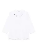 'S Max Mara embellished ruffle shirt - White