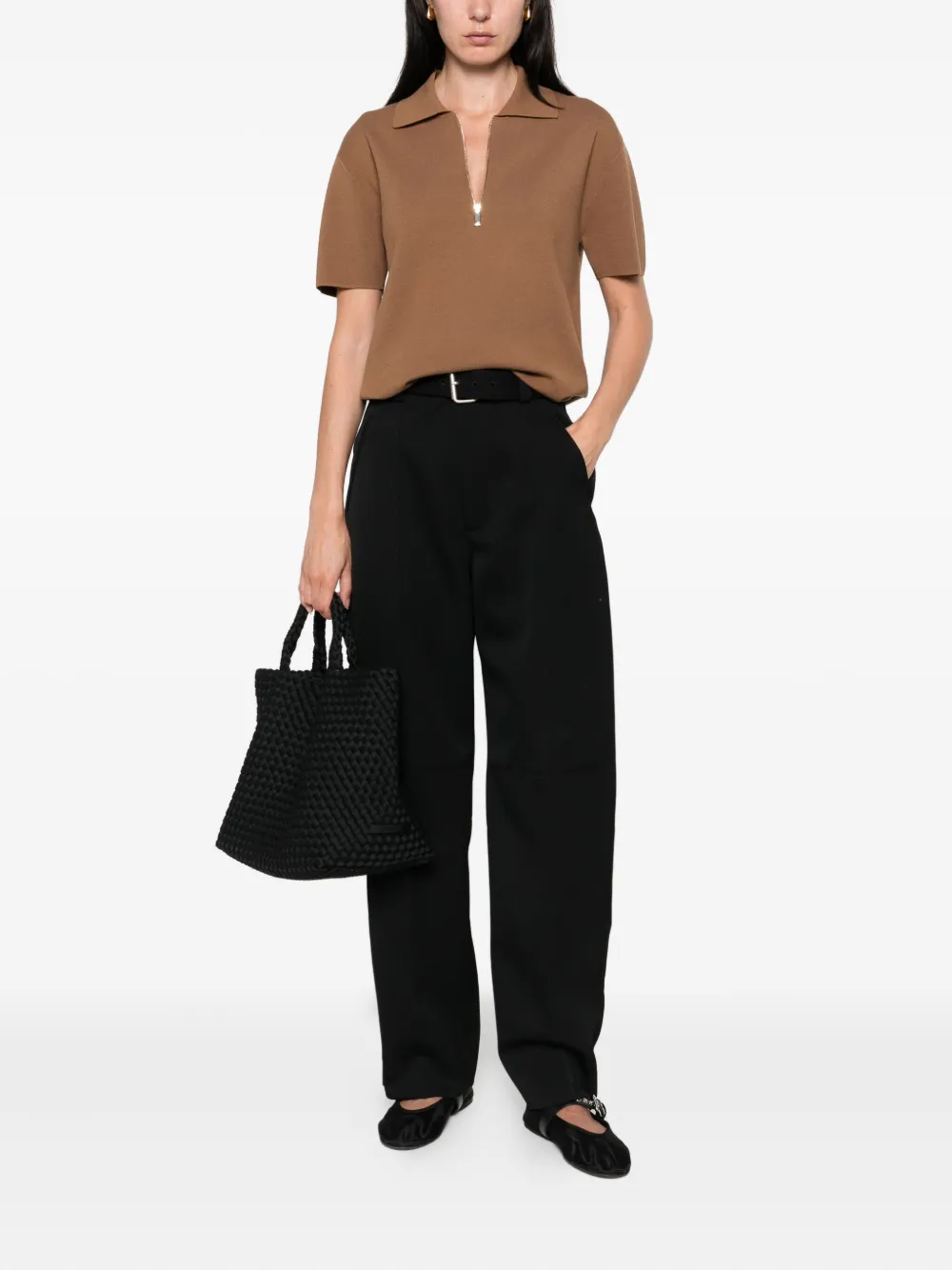 Max Mara zip-neck short-sleeve top | T-Shirts & Jersey Shirts | Image 2