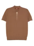 Max Mara zip-neck short-sleeve top - Brown