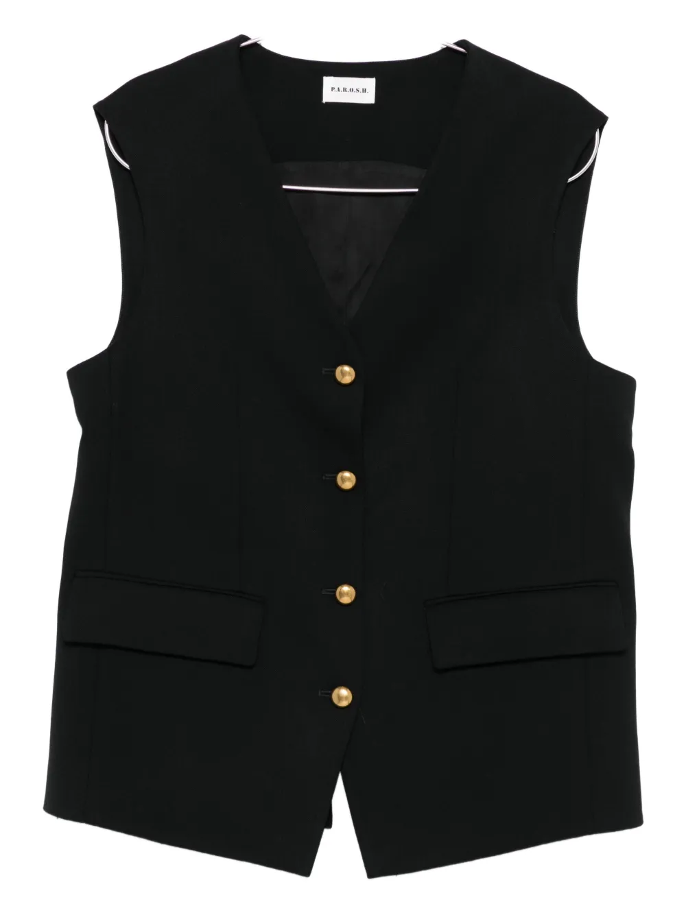 P.a.r.o.s.h Button-fastening Gilet In Black
