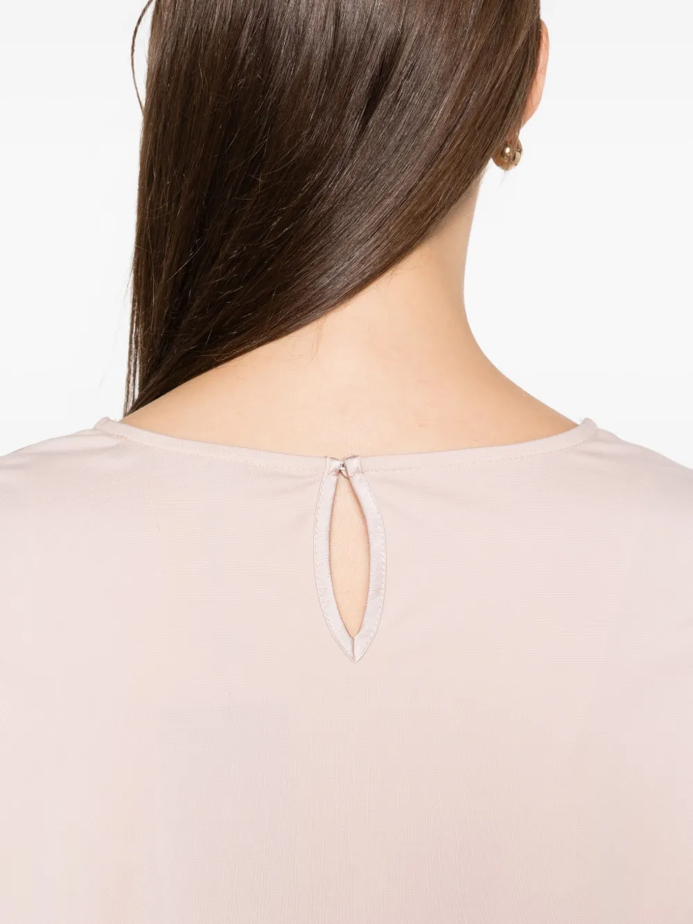 Weekend Max Mara Top met korte mouwen en keyhole hals Beige