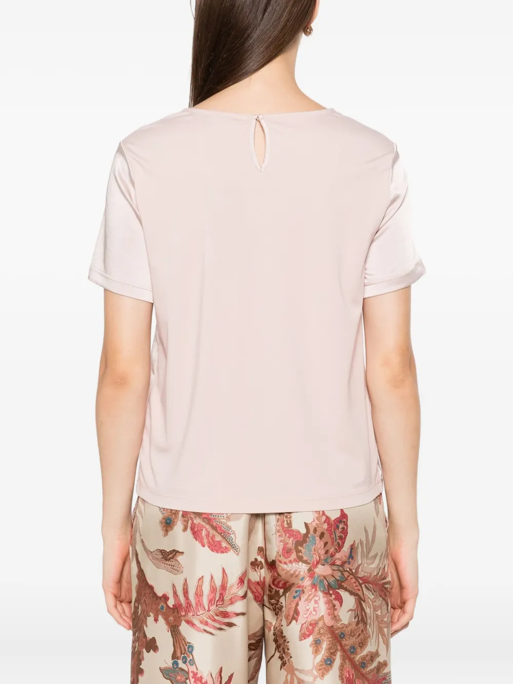Weekend Max Mara Top met korte mouwen en keyhole hals Beige