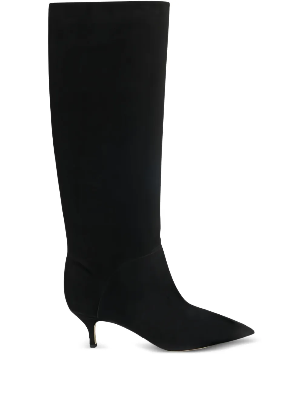 Casadei pointed flat knee-high boots | Black | Image 1