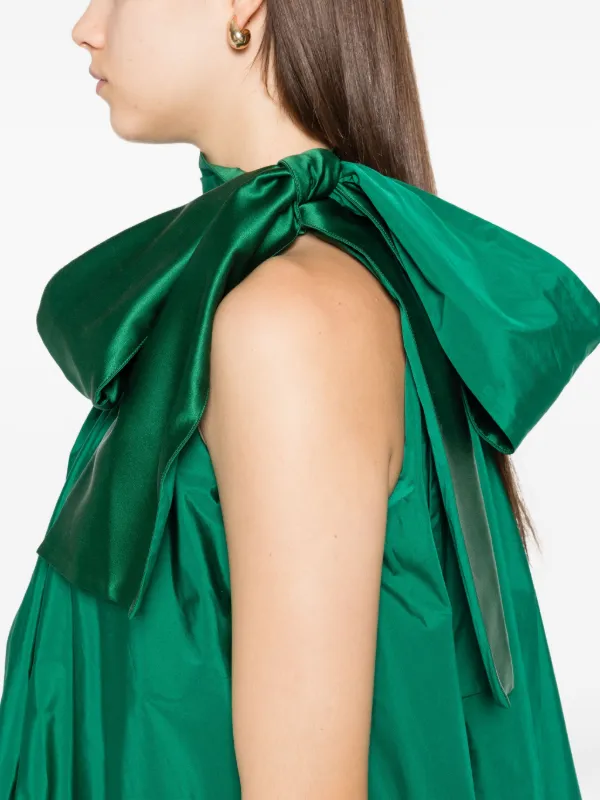 Max Mara bow-detail Dress | Green | FARFETCH