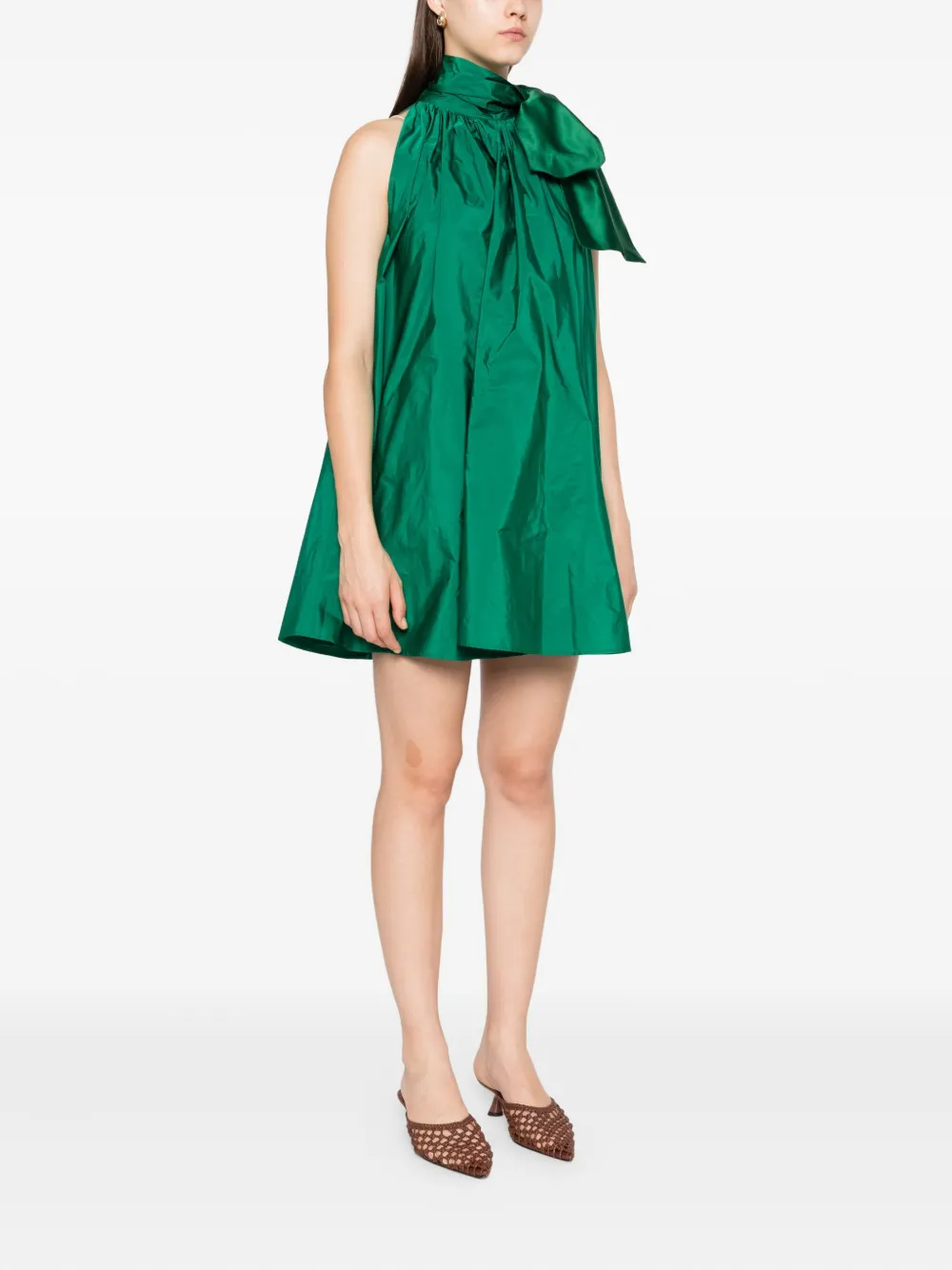 Max Mara Jurk met strikdetail Groen