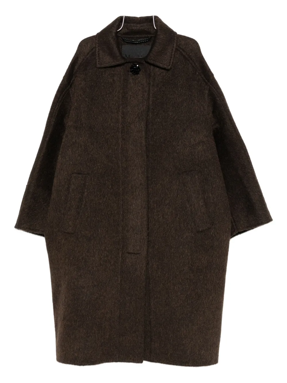 Max Mara Prosit Buttoned Coat In Brown