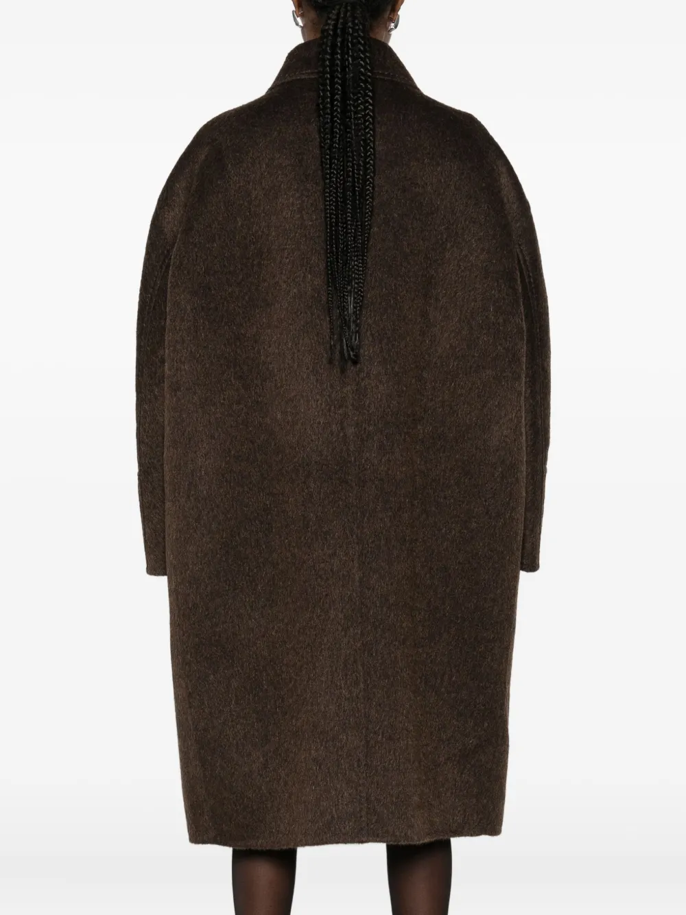 Max Mara Prosit Buttoned Coat In Brown