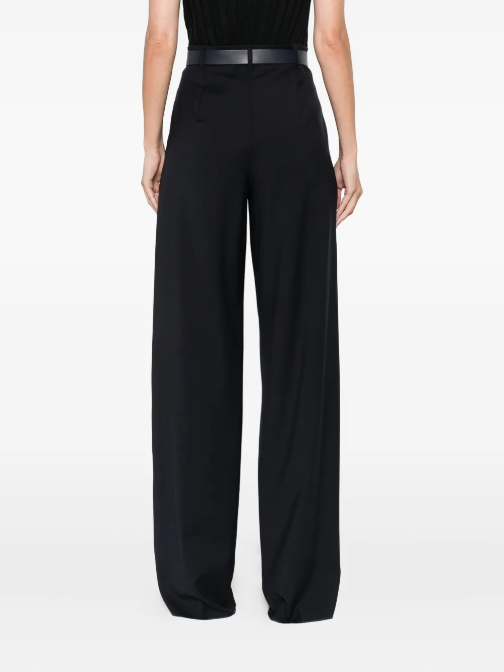 Max Mara Broek met ceintuur Blauw