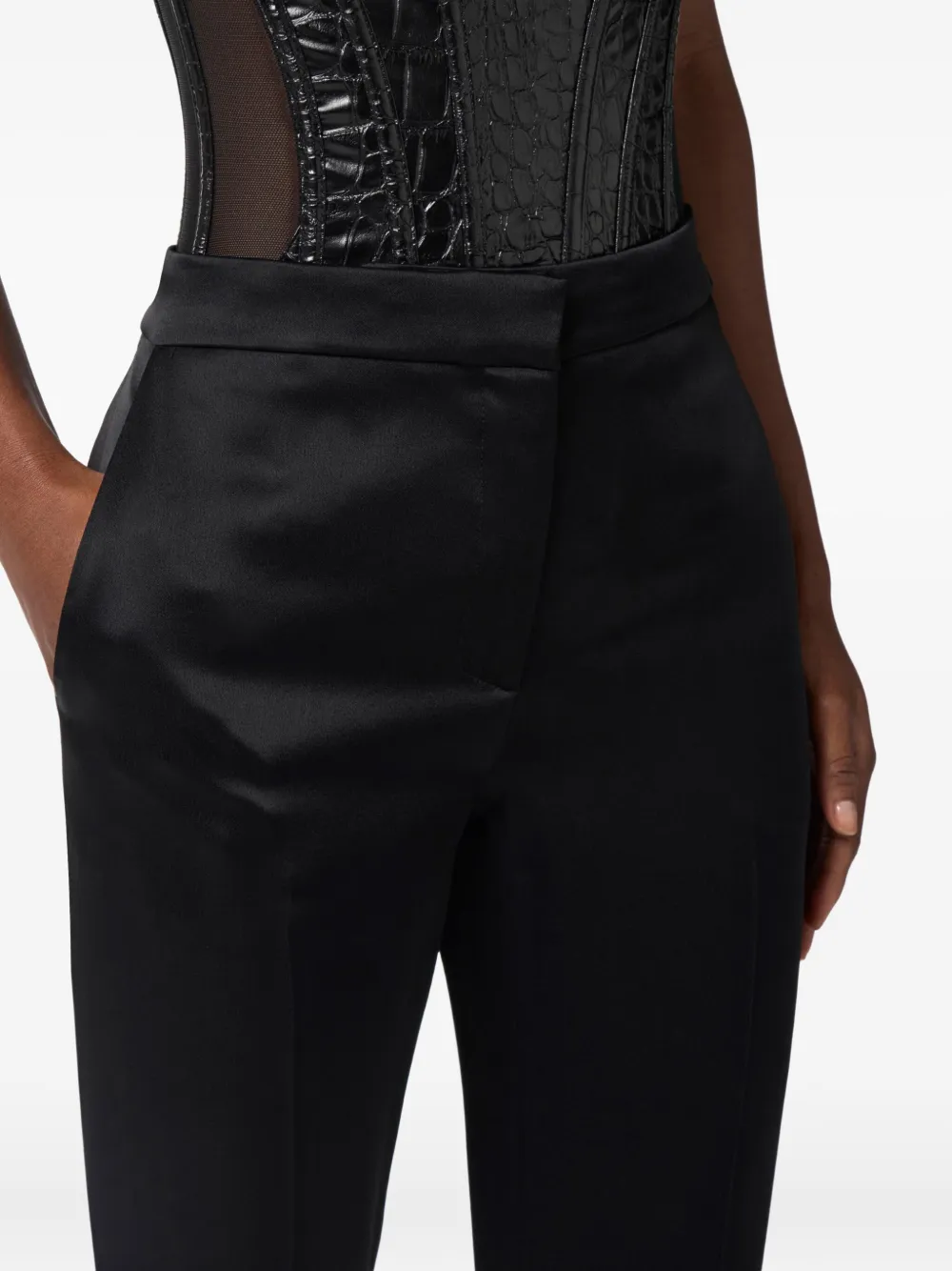 Elisabetta Franchi High-waisted Trousers In Black