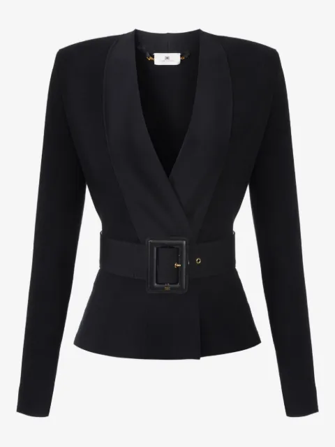 Elisabetta Franchi v-neck belted blazer