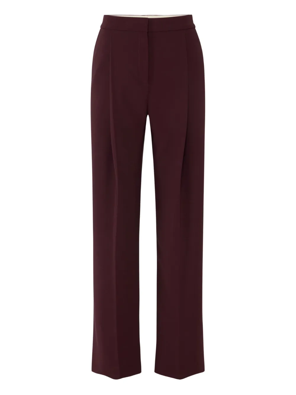 Elisabetta Franchi pleated straight-leg trousers | Red | Image 1
