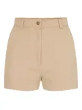 Elisabetta Franchi gold-button gabardine shorts - Neutrals