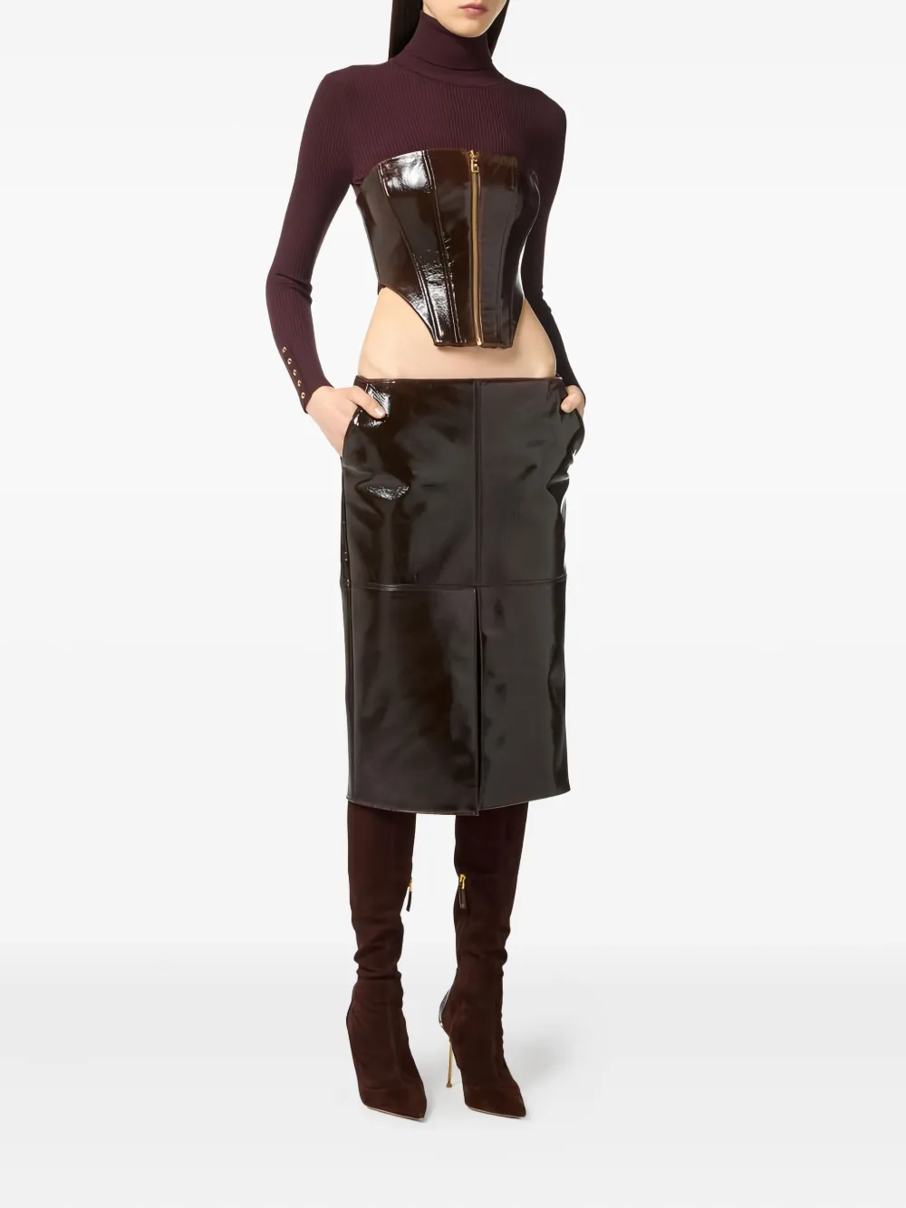 Elisabetta Franchi top estilo bustier con cierre | Chalecos y camisetas | Image 2