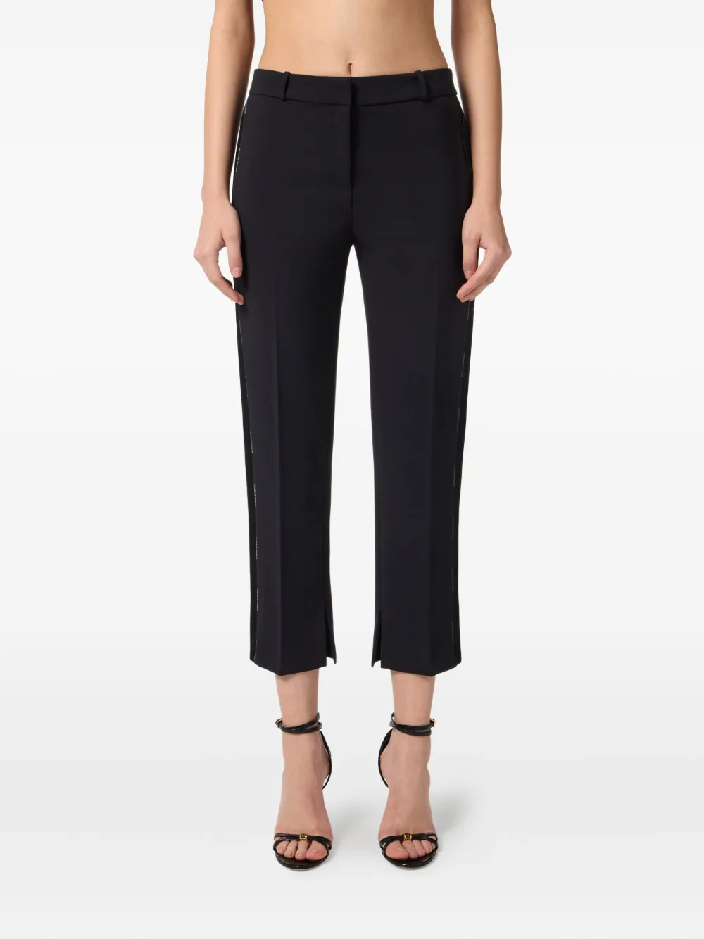 Elisabetta Franchi Crêpe broek Zwart