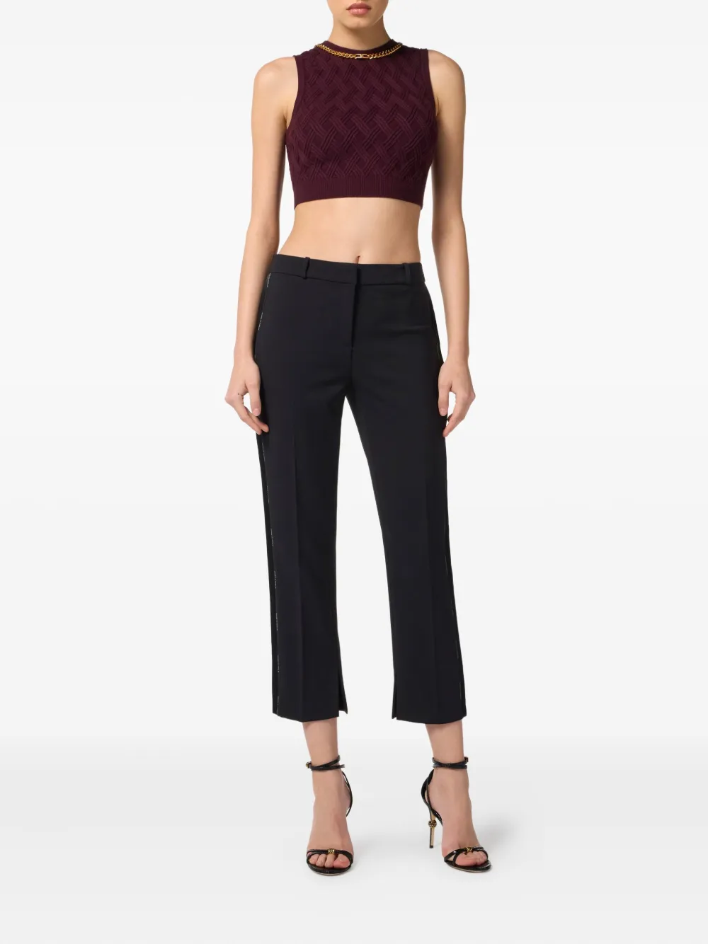 Elisabetta Franchi Crêpe broek Zwart