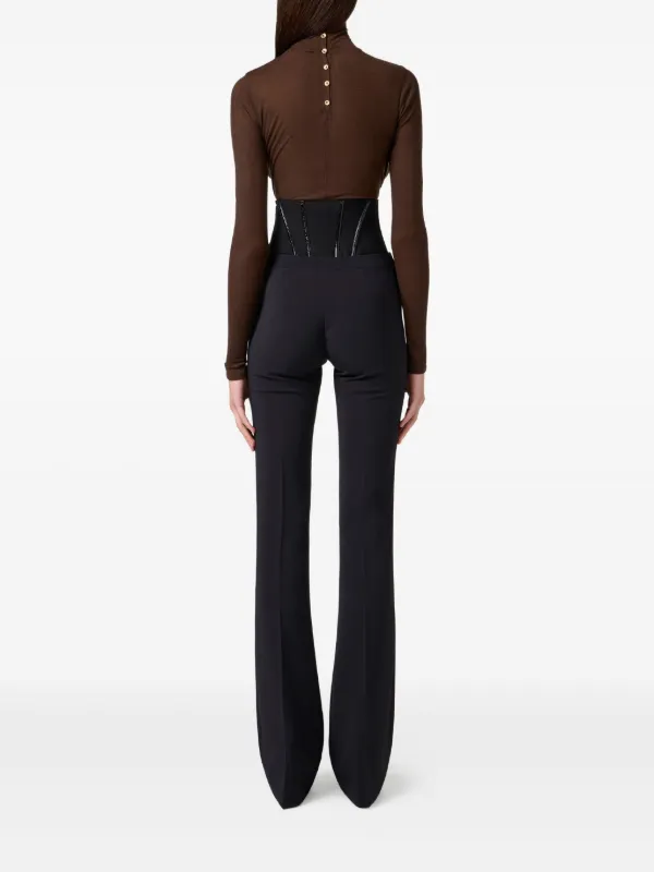Elisabetta Franchi corset-detail high-waisted Trousers