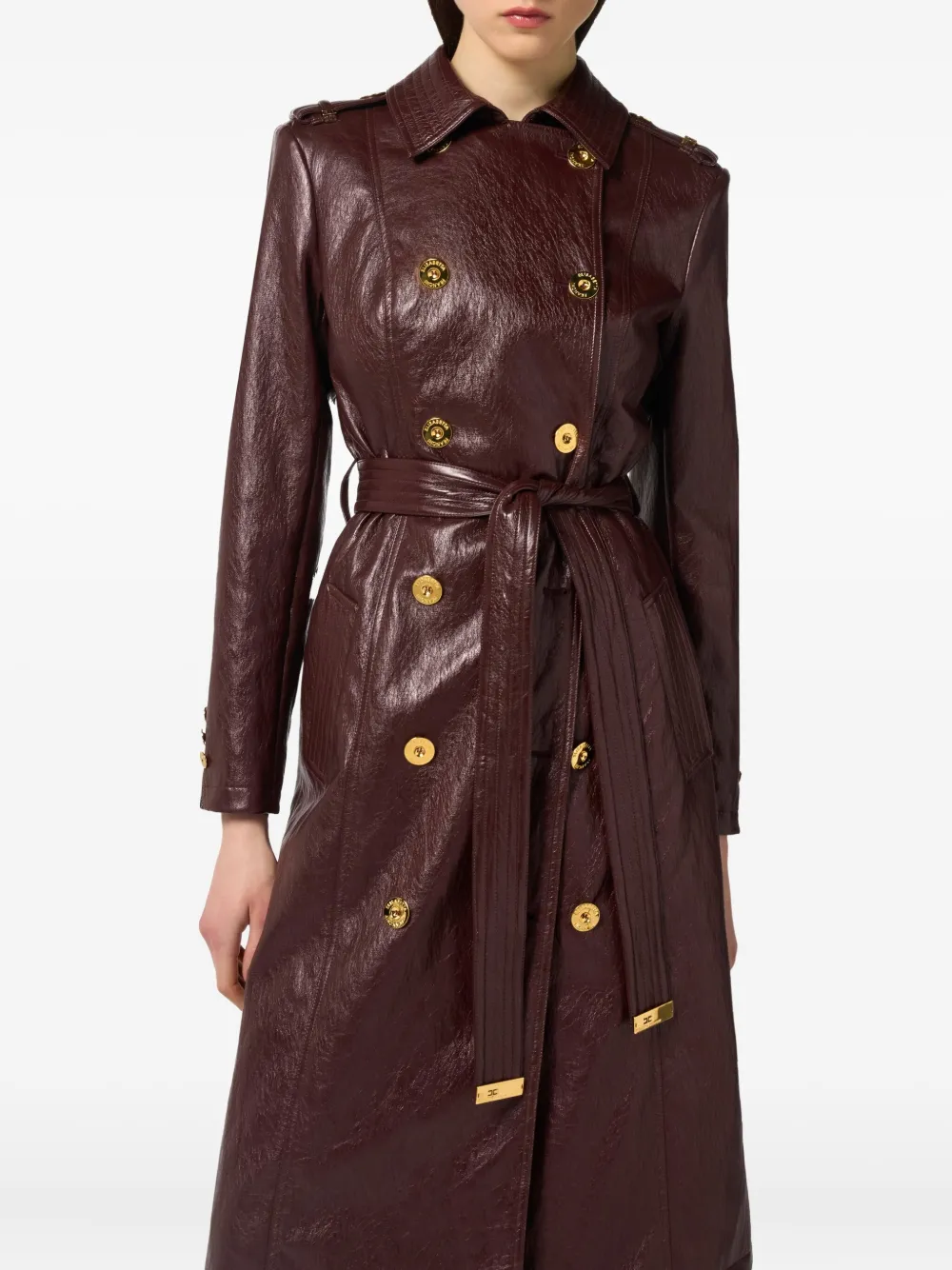Elisabetta Franchi Jas met ceintuur Rood
