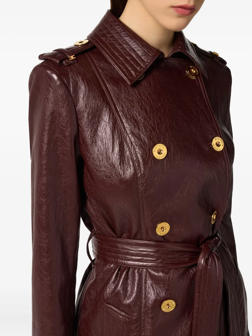 Elisabetta Franchi Jas met ceintuur Rood