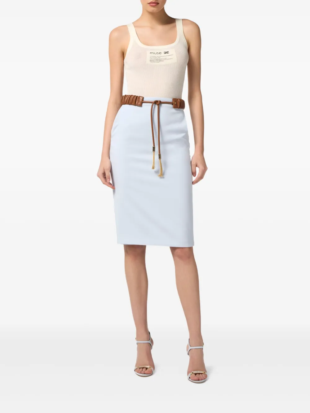 Elisabetta Franchi ribbed logo top | Vests & Tank Tops | Image 2
