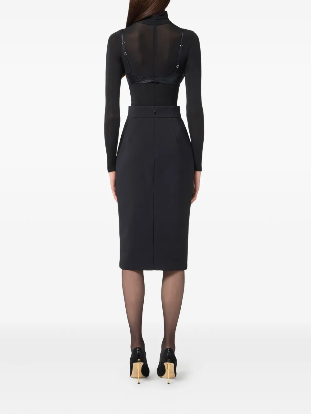 Elisabetta Franchi Romper met lange mouwen Zwart
