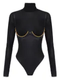 Elisabetta Franchi long sleeve bodysuit - Black