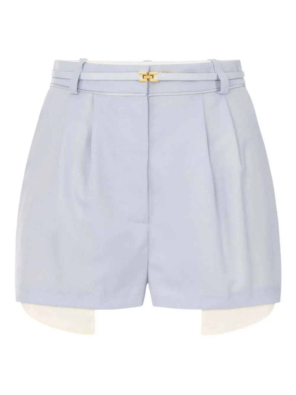 pleated tailored shorts