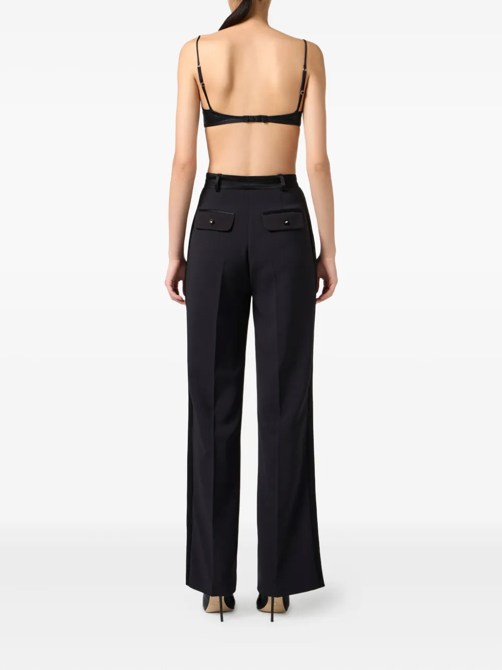 Elisabetta Franchi Structured Adjustable-straps Bra In Black