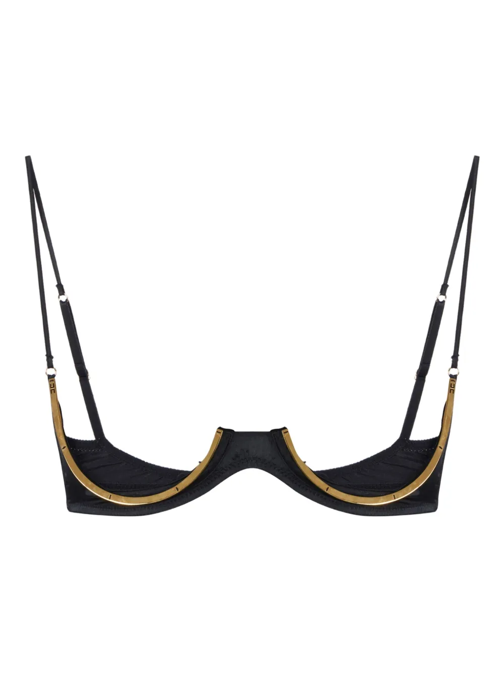 Elisabetta Franchi Structured Adjustable-straps Bra In Black