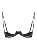 Elisabetta Franchi structured adjustable-straps bra - Black