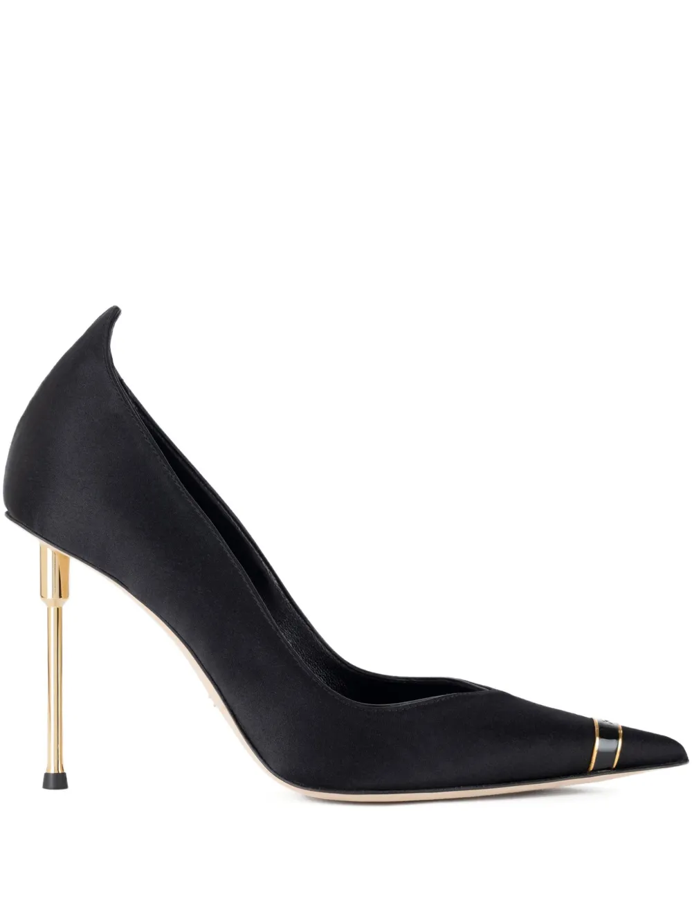 Elisabetta Franchi pointed-toe satin pumps Black