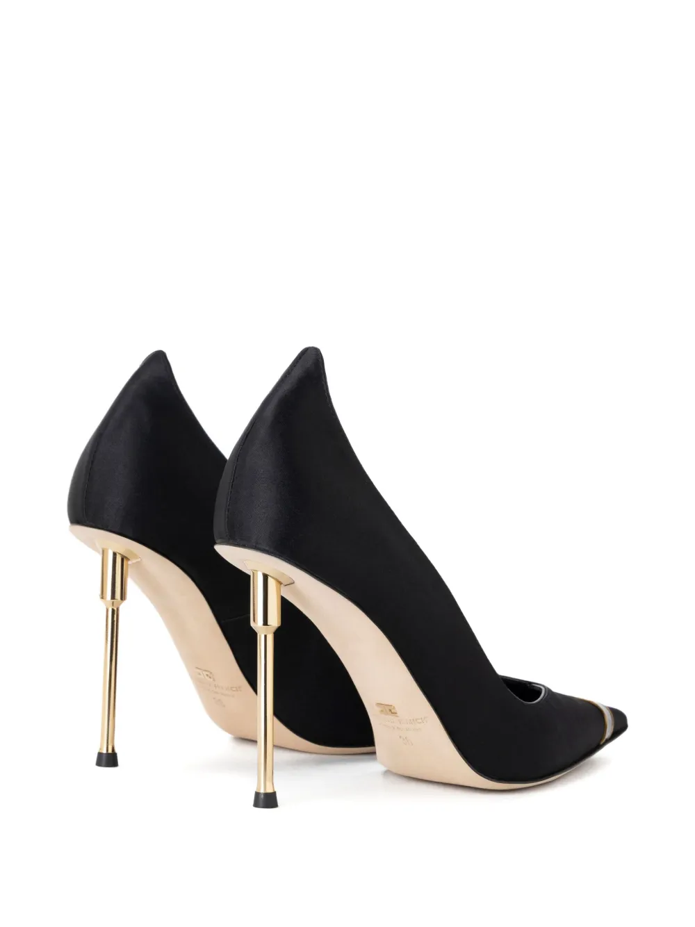 Elisabetta Franchi pointed-toe satin pumps Black
