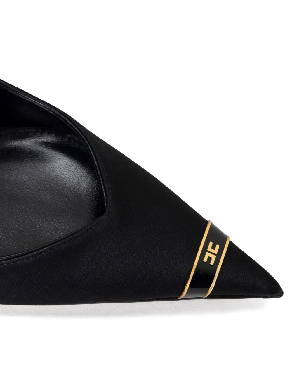 Elisabetta Franchi pointed-toe satin pumps Black