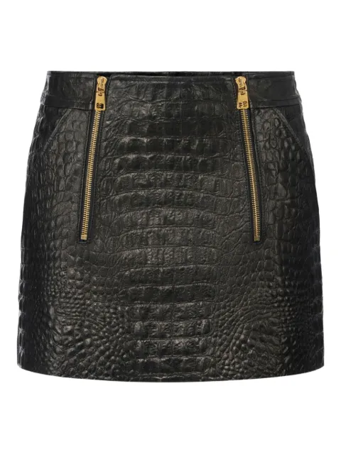 Elisabetta Franchi falda corta con efecto de piel de cocodrilo