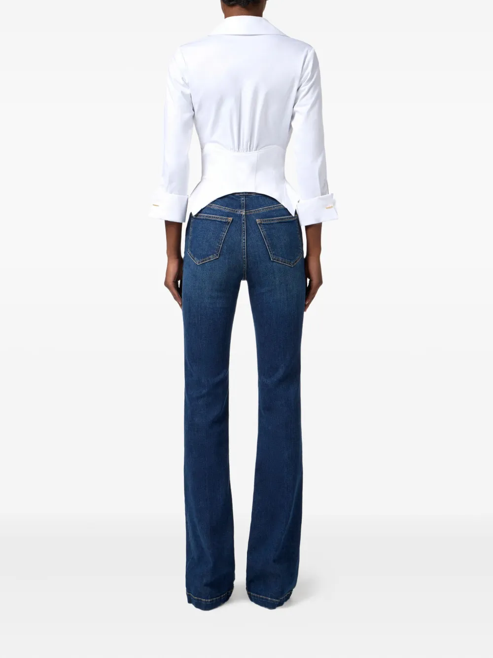 Elisabetta Franchi Blouse met V-hals Wit