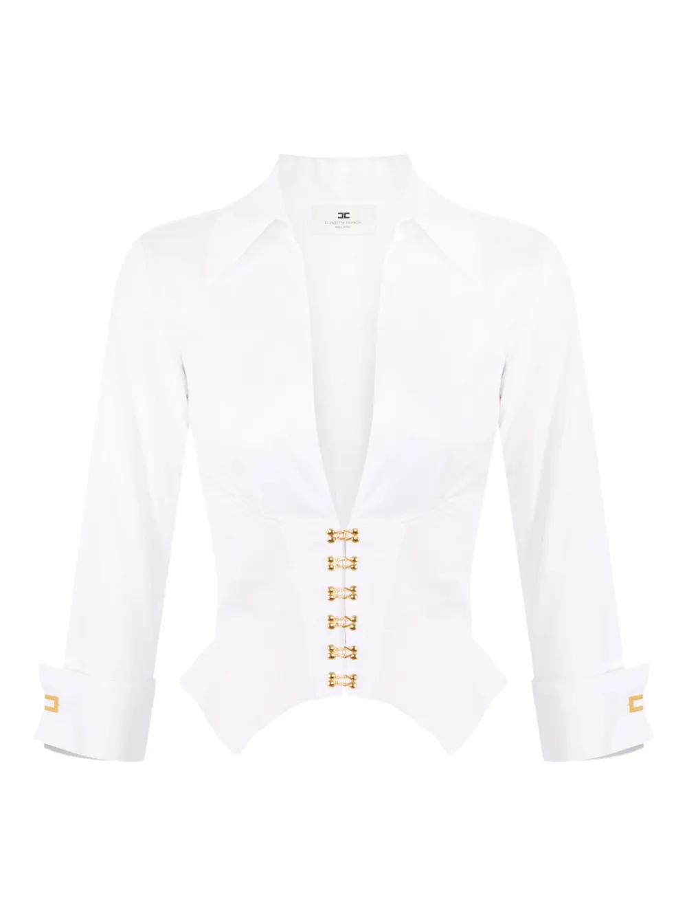 Elisabetta Franchi Blouse met V-hals Wit