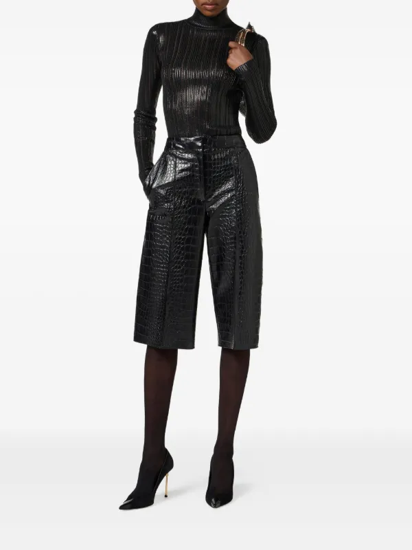 Elisabetta Franchi Cropped Trousers | Black | FARFETCH