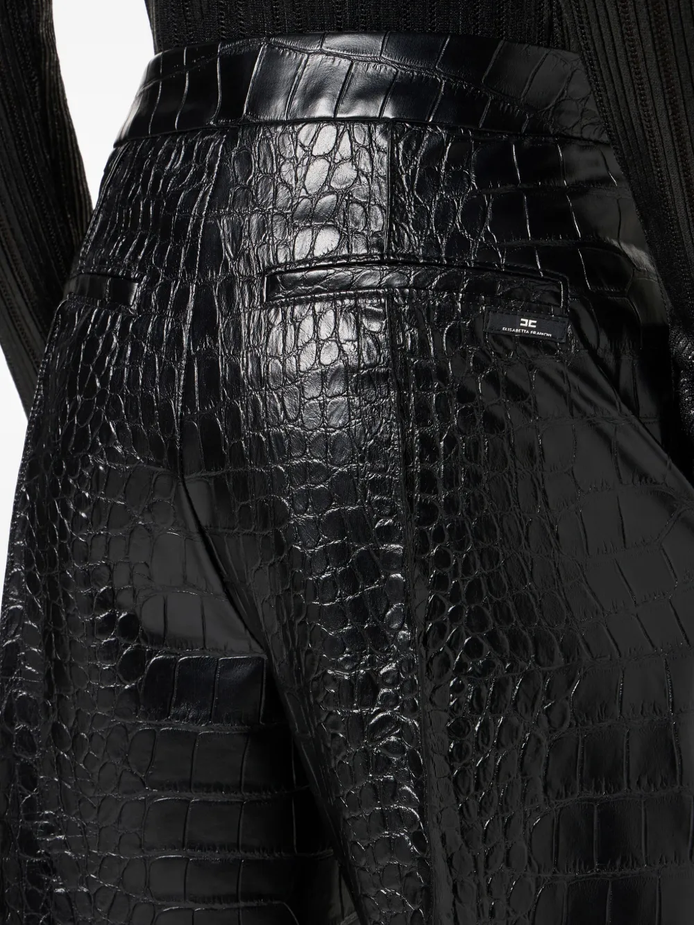 Elisabetta Franchi Cropped broek Zwart