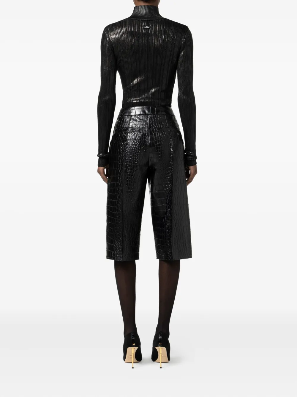 Elisabetta Franchi Cropped broek Zwart