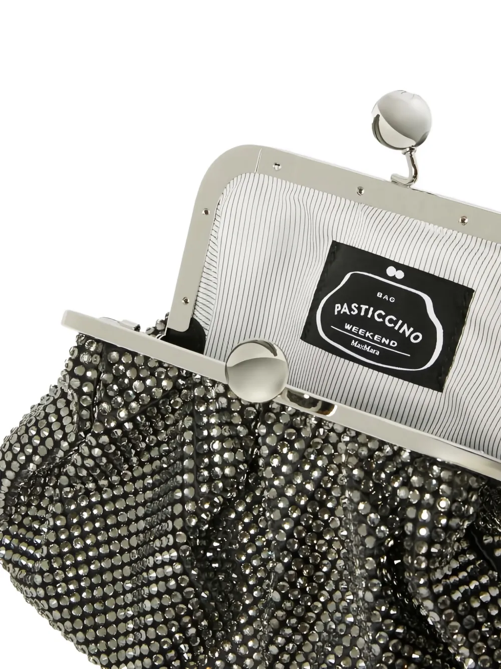 Weekend Max Mara Small Pasticcino Clutch Bag In Black