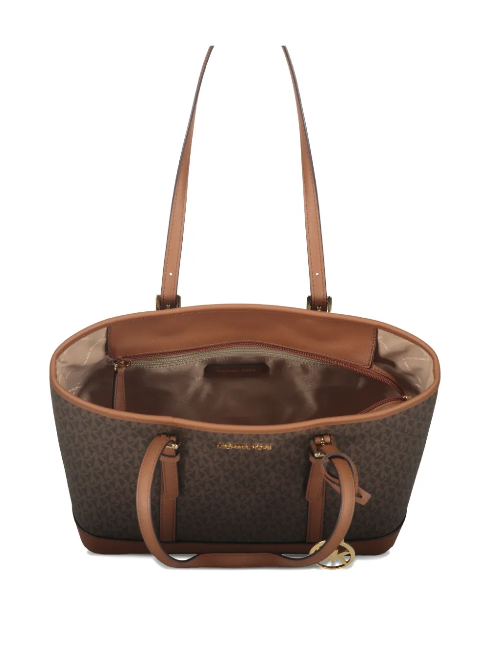 Michael Kors Jet Set tas met monogram Bruin