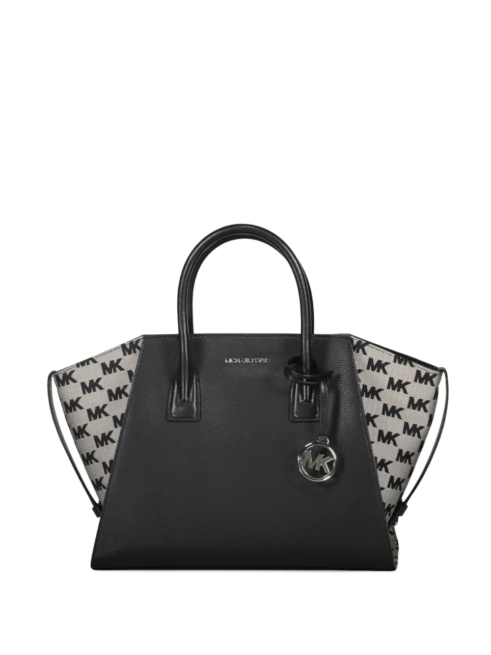 Michael Kors Avril leather logo-plaque tote bag Zwart