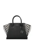 Michael Kors Avril leather logo-plaque tote bag - Black