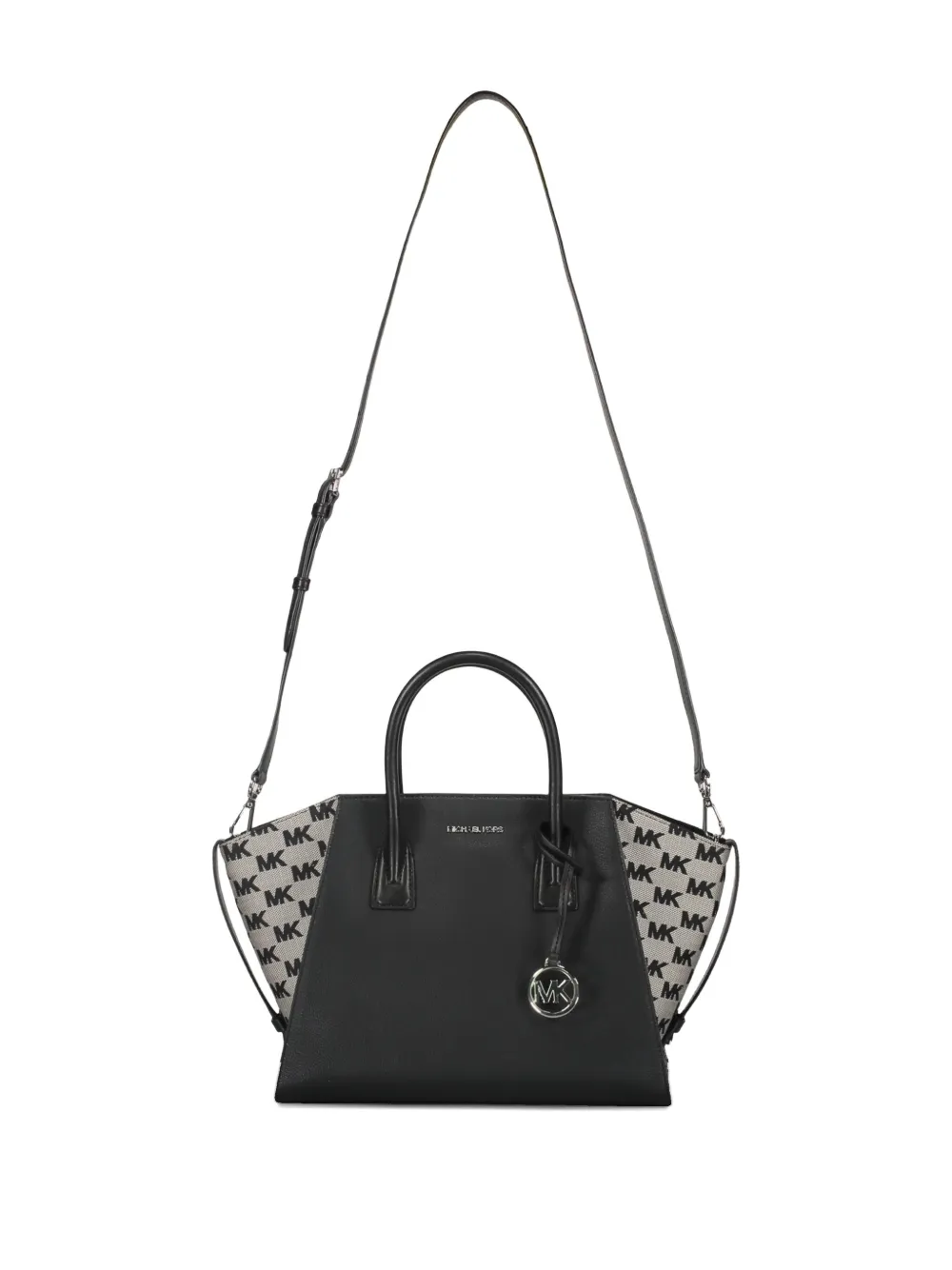 Michael Kors Avril leather logo-plaque tote bag Zwart