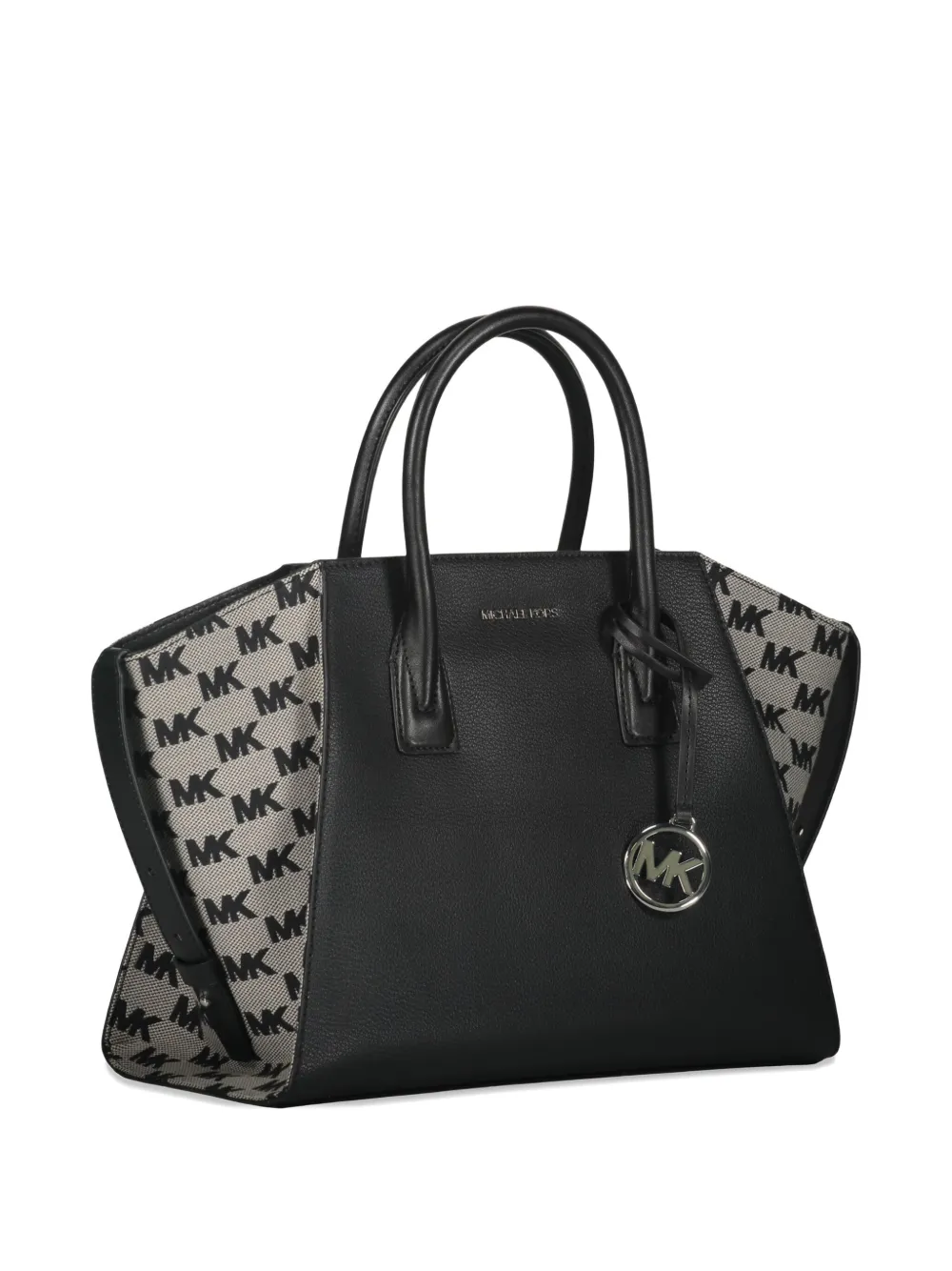Michael Kors Avril leather logo-plaque tote bag Zwart