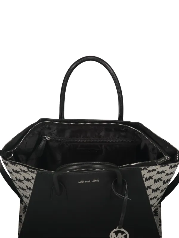 Michael Kors Avril Leather logo-plaque Tote Bag Black FARFETCH PH