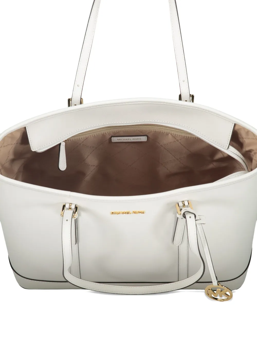 Michael Kors Jet Set leren shopper Beige