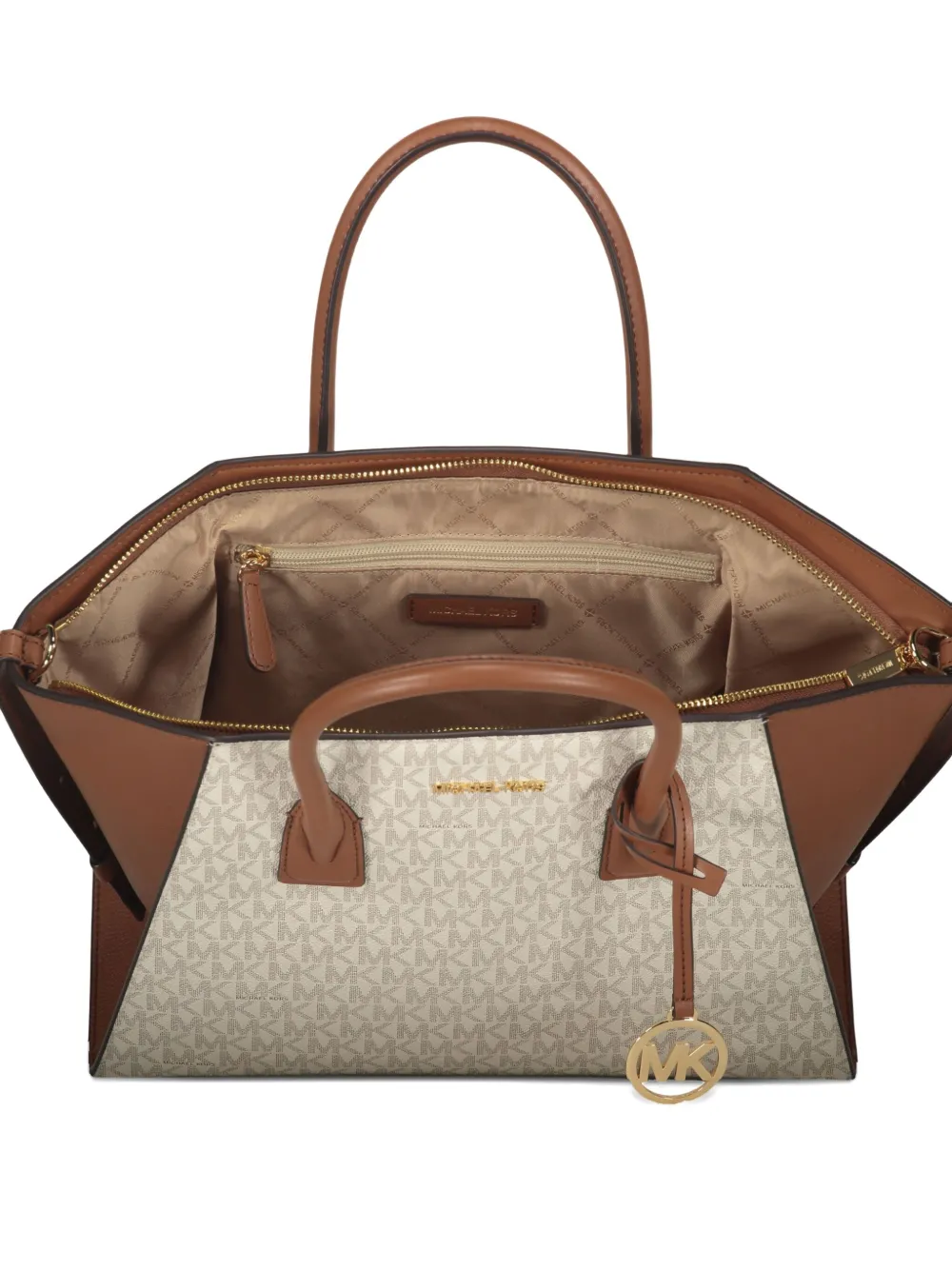 Michael Kors Avril shopper met logoplakkaat Bruin
